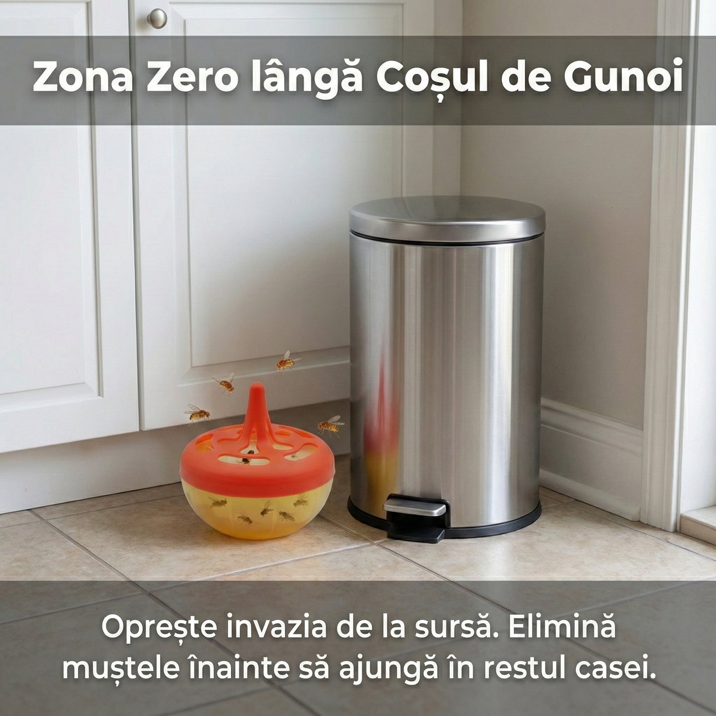 Set 2 Capcane Anti-Muște Fly Lure Box cu Gel Atractant, Non-Toxice, Eliminare Rapidă, Ideal pentru Bucătărie și Terase