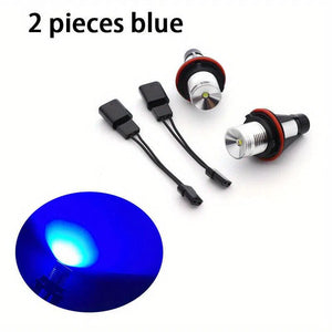 Set 2 becuri Angel Eye pentru lumină de ceață auto, LED-uri multicolore