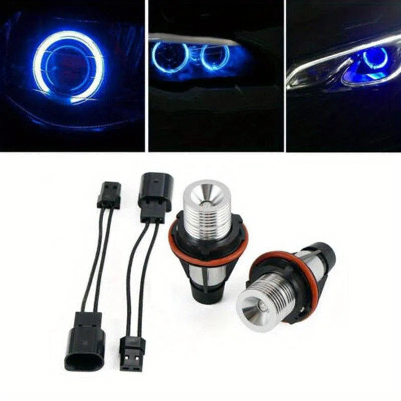 Set 2 becuri Angel Eye pentru lumină de ceață auto, LED-uri multicolore