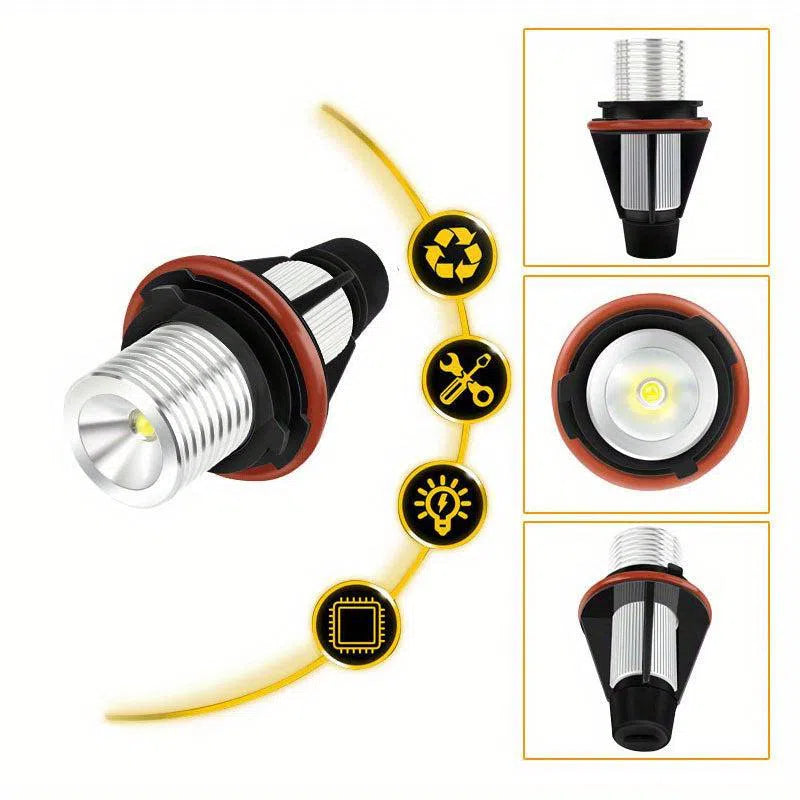 Set 2 becuri Angel Eye pentru lumină de ceață auto, LED-uri multicolore