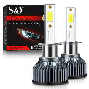 Set 2 buc. bec far LED auto, H7 H4 H11 H1 H8 H9 H11 9005 HB3 9006 HB4 9012 Hir2, 20000LM Canbus