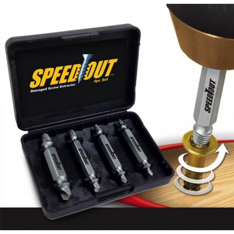 Set 4 Burghie Extractoare pentru Șuruburi Rupte SpeedOut