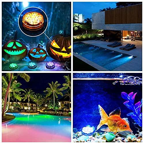 Set 4 Lămpi LED RGB Submersibile, Rezistente la Apă IP68 - Perfecte pentru Piscină, Acvariu și Decor Extern