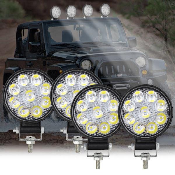 Set 4 x Proiector LED BAR Off Road Rotund 27W, 11 cm