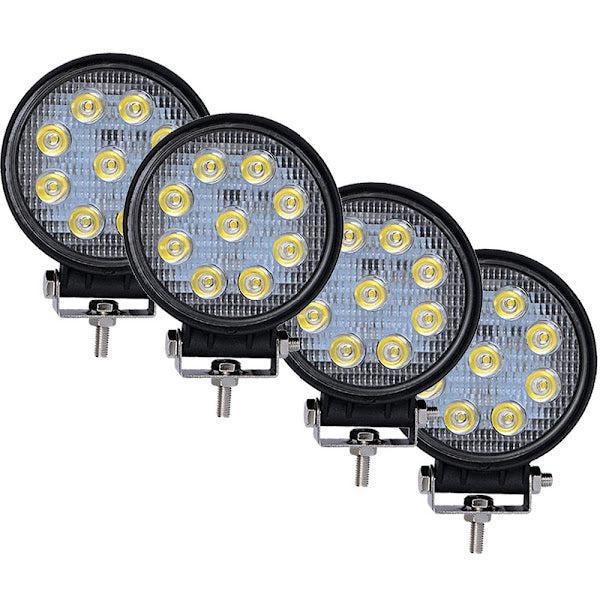 Set 4 x Proiector LED BAR Off Road Rotund 27W, 11 cm