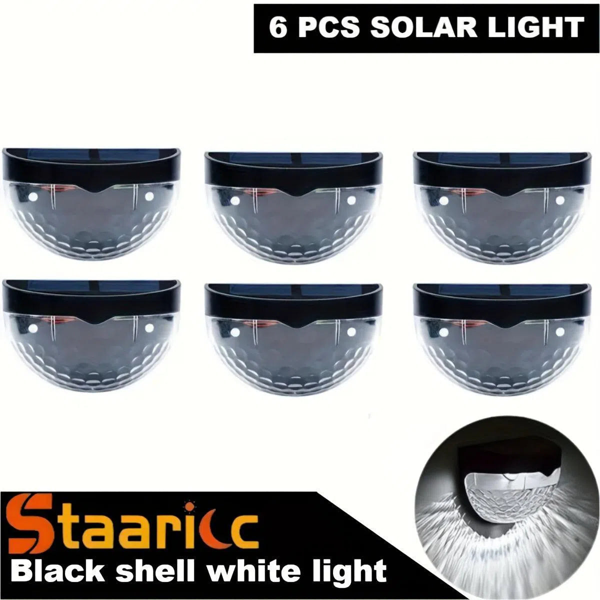 Set Lumini Solare pentru Gard și Terasă - 6/4/2 Pachete, Iluminat Decorativ pentru Perete, Curte și Garaj