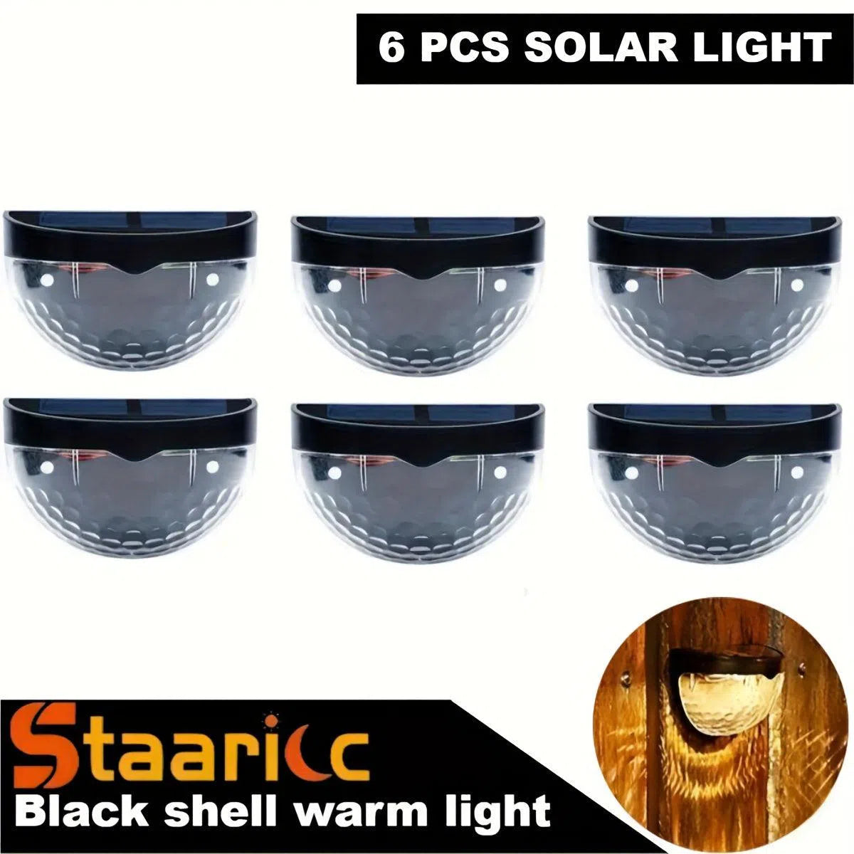 Set Lumini Solare pentru Gard și Terasă - 6/4/2 Pachete, Iluminat Decorativ pentru Perete, Curte și Garaj