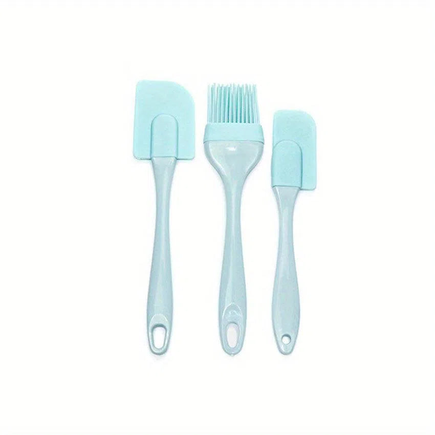 Set de 3 Spatule și Pensule din Silicon pentru Copt și Gătit la Grătar - Ustensile de Bucătărie Durabile