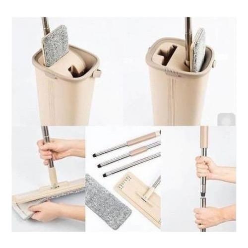 Sistem de Curățare Sillgech Flat Mop, Mop Pliabil cu Găleată