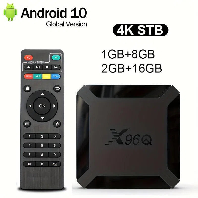 Smart Box TV X96Q Android 10 cu procesor Quad Core Allwinner H313 – player media de streaming 4K, WiFi 2.4G