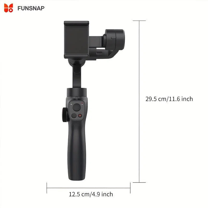 Stabilizator gimbal cu 3 axe pentru toate tipurile de smartphone-uri - compatibil cu iPhone, Samsung și Android, cu roată de focalizare, ideal pentru Vlog