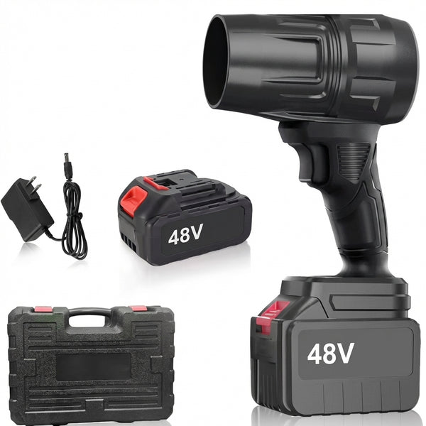 Suflantă Turbo "Jet Fan" Portabilă - Putere 550g, Uscare Auto & Curățare Zăpadă + 2 Acumulatori 48v