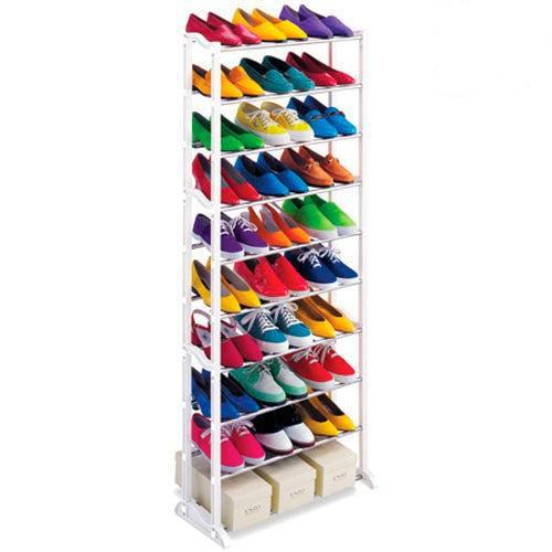 Suport Pantofi Amazing Shoe Rack, 10 Rafturi, Capacitate 30 Perechi