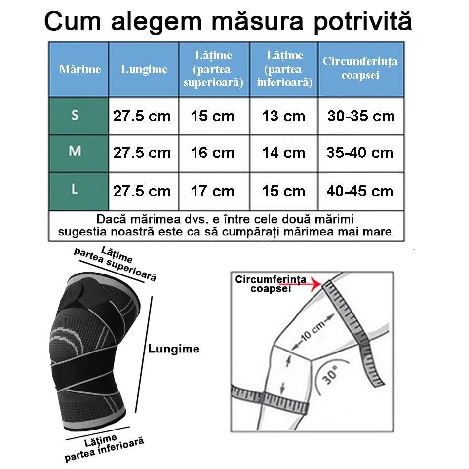 Suport pentru genunchi Jetitude, material textil elastic, mărime universală, pentru protecție și recuperare