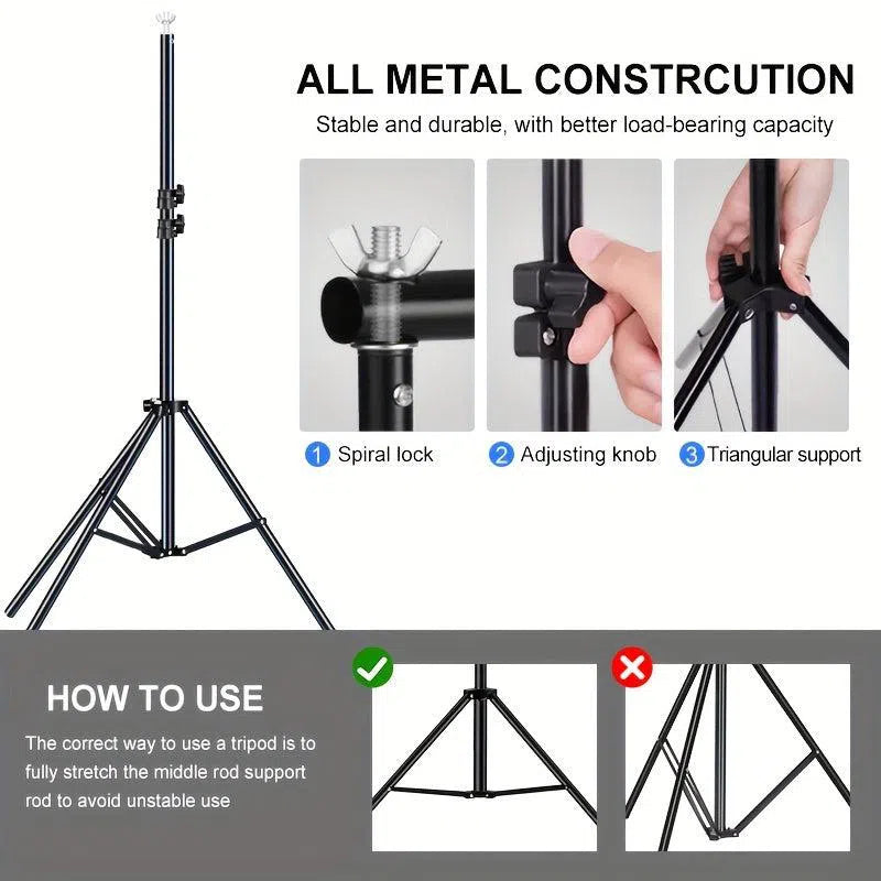 Suport reglabil pentru fundal fotografic cu fundal din muselină albă – suport telescopic portabi