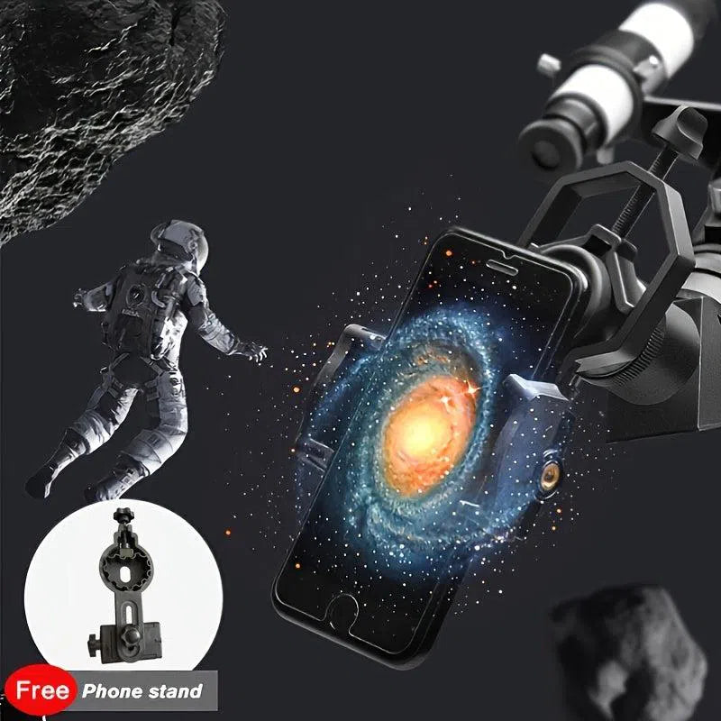 Telescop Astronomic 70mm/400mm pentru Adulți - Refractor pentru Observarea Stelelor, cu Adaptor Smartphone și Telecomandă