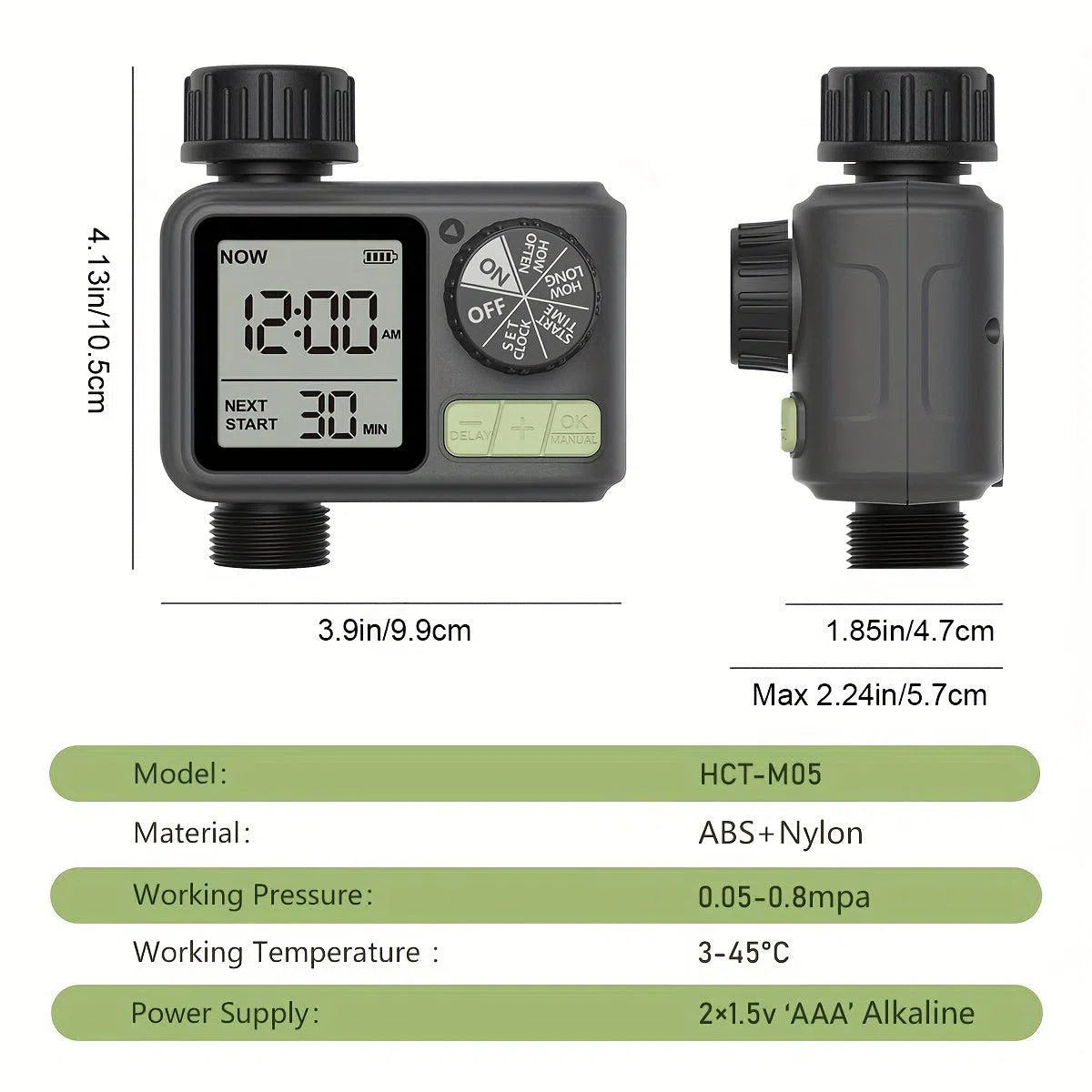 Timer Digital pentru Apă - Controler Inteligent de Irigare, Sistem Automat pentru Grădină, Rezistent la Intemperii