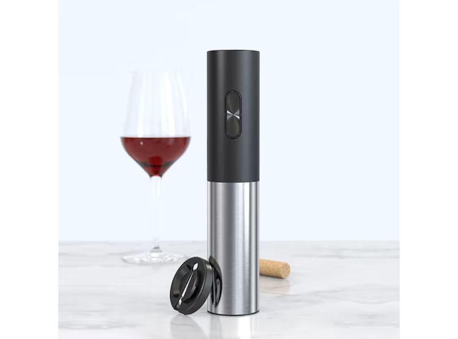 Tirbușon Electric pentru Deschiderea Sticlelor de Vin cu Baterii, Design Modern