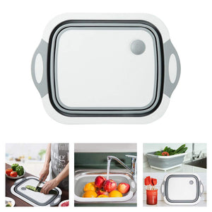 Tocator 3 in 1 Uscător Pliabil pentru Alimente, Dimensiuni 40 cm x 30 cm x 3 cm