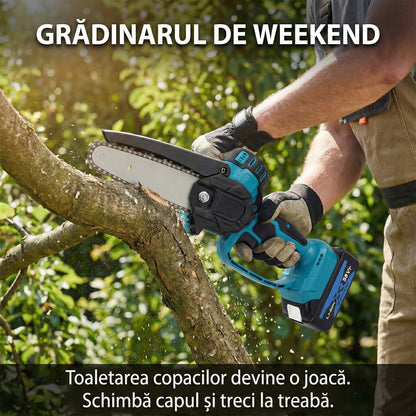 Trusă Scule Multifuncțională 5-în-1 - Bormașină, Cheie Impact, Drujbă & Fierăstrău Sabie pe Acumulator 48V