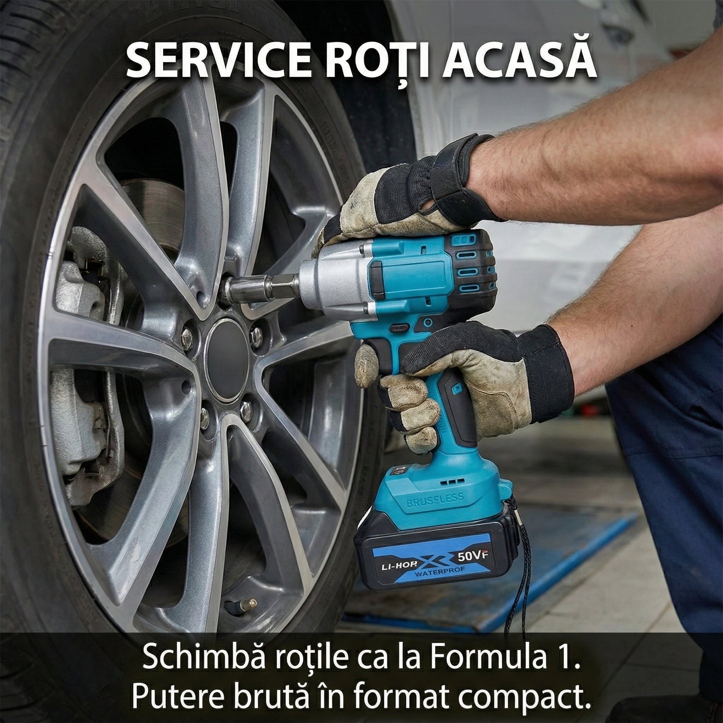 Trusă Scule Multifuncțională 5-în-1 - Bormașină, Cheie Impact, Drujbă & Fierăstrău Sabie pe Acumulator 48V