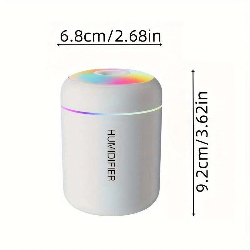 Umidificator Compact 180ml cu USB și Lumini Colorate - Aromaterapie pentru Casă și Mașină