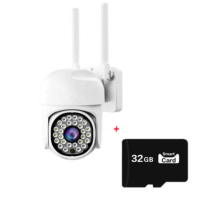 Camera Wifi de Exterior Quanthex Color + Card 32 GB , Senzor de Miscare, Night Vision, Vizualizare Live pe Telefon
