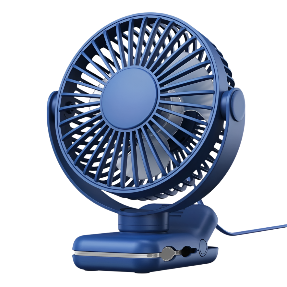 Ventilator de birou cu clema USB TOPK, motor fara perii, flux de aer puternic si silentios, clema puternica pentru atasare sigura, design elegant, constructie de inalta calitate, ventilator personal mini portabil pentru dormitor si birou