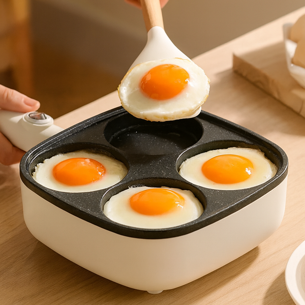 Tigaie Electrică Mic Dejun a la Paris pentru Ouă Ochiuri Perfecte 500W