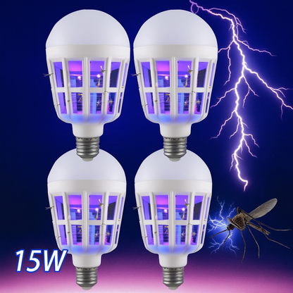 Set 4 bucăți | Bec LED UV Anti-Țânțari 15W Long Life