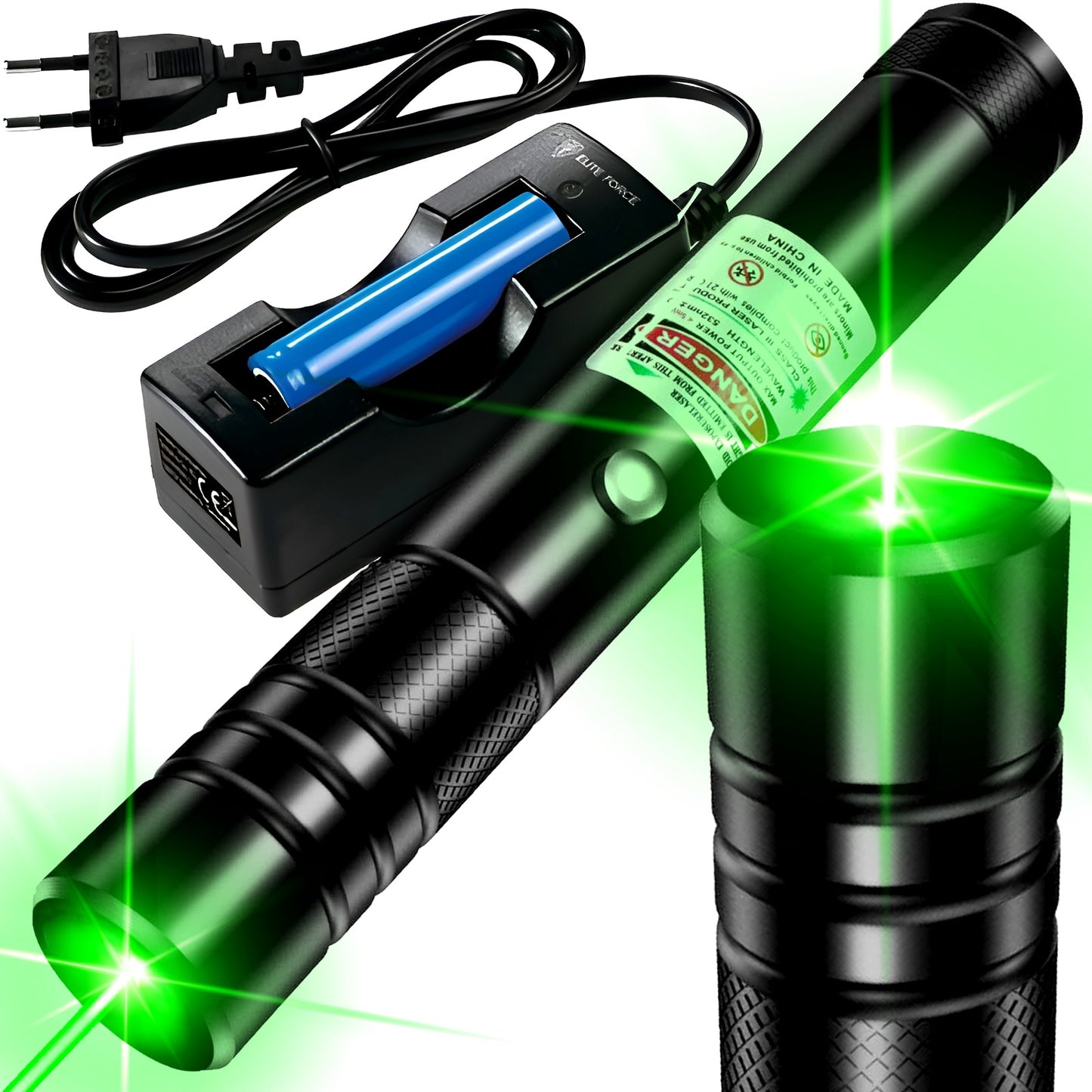 Laser Verde 3D Profesional cu Rază 10 km, Zoom Reglabil, Filtru Caleidoscopic, Acumulator 4500mAh și Încărcător Inclus