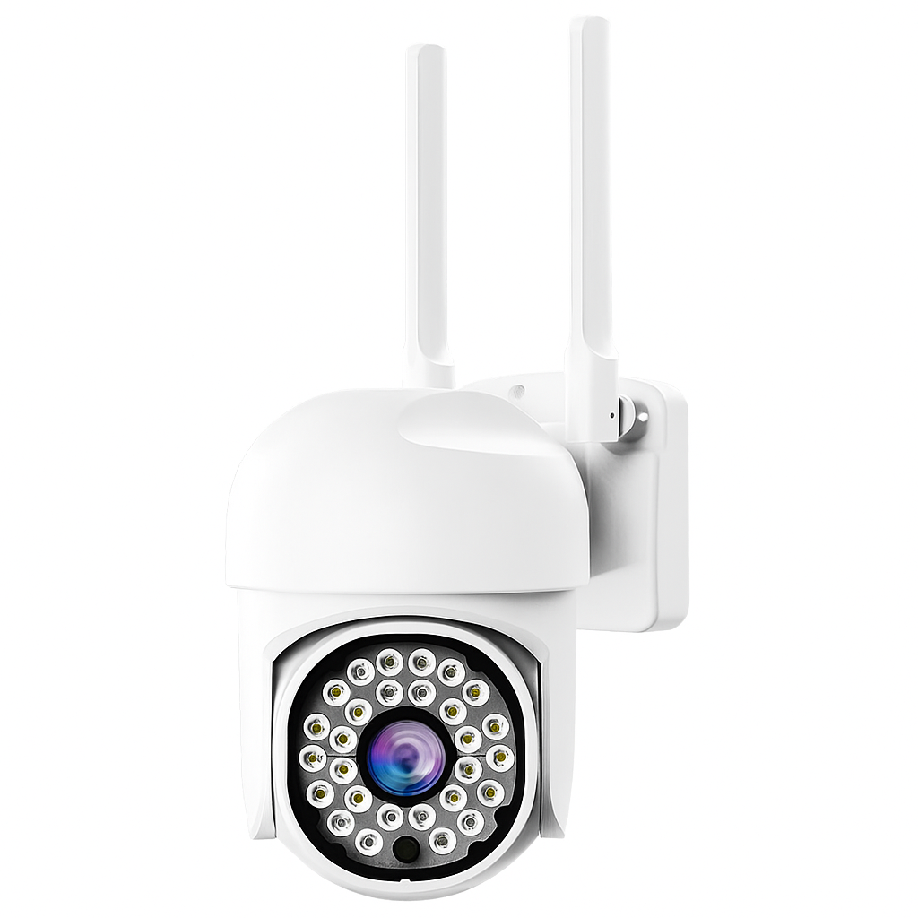 Set 4 Camere Wifi de Exterior Color Quanthex Senzor de Miscare, Night Vision, Vizualizare Live pe Telefon