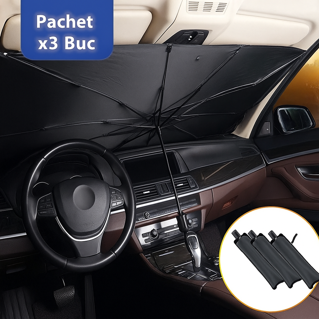 Set 3 Umbrele Tip Parasolar Ușor de Folosit Dimensiuni: 140 cm x 65 cm