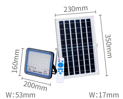 Proiector Solar Jortan Blue 600W 400W 200W 100W Lampa cu Incarcare Solara cu Panou Solar Kit Montaj