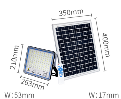 Proiector Solar Jortan Blue 600W 400W 200W 100W Lampa cu Incarcare Solara cu Panou Solar Kit Montaj
