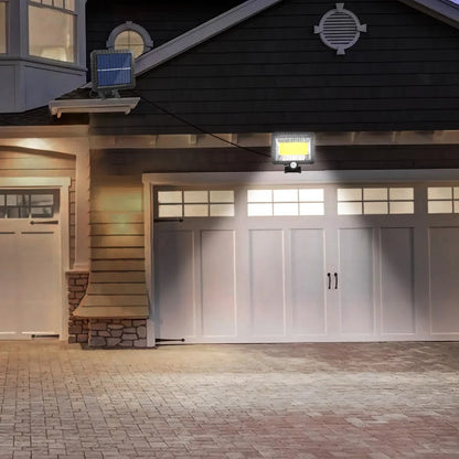 Set 4 Lămpi Solare 100W cu Senzor de Lumină și Mișcare Leduri COB + Telecomandă