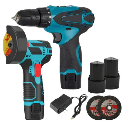 Trusă Profesionalâ 2 in 1 Flex si Bormașină cu Acumulatori 48V + Accesorii