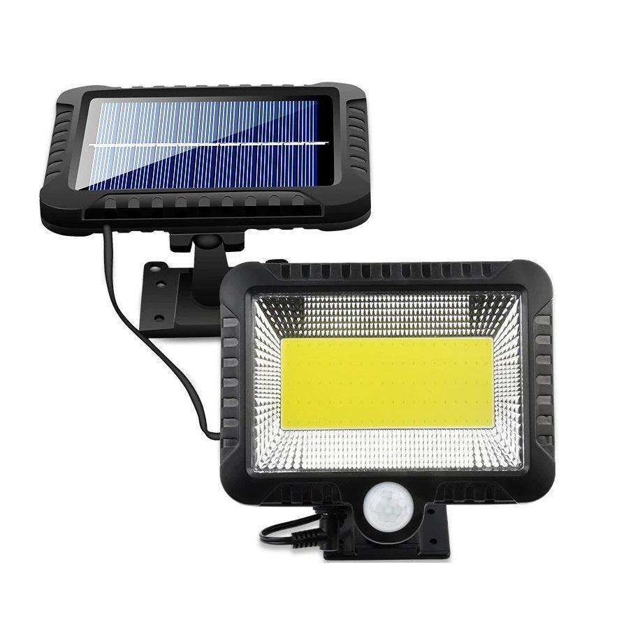 Set 4 Lămpi Solare 100W cu Senzor de Lumină și Mișcare Leduri COB + Telecomandă