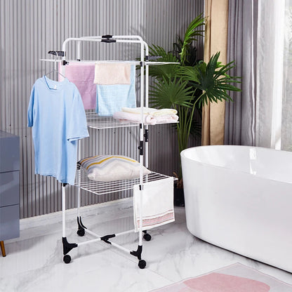 Uscător Profesional Dublu Pliabil cu 3 Etaje Suporta 40 kg , 137 cm * 66cm  * 72 cm