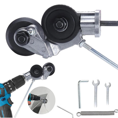 Adaptor Profesional Tăiere Tablă pentru Bormașină cu Role de Ghidaj