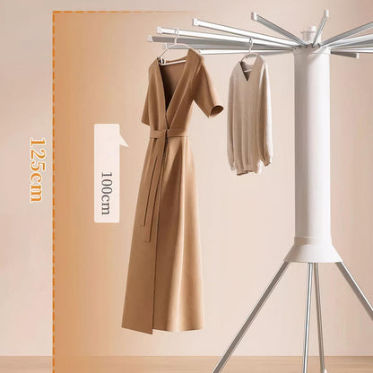 Uscător de Rufe tip Trepied, Pliabil și Compact, cu 16 Brațe Rotative, pentru Interior și Exterior, 125 cm