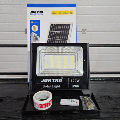 Proiector Solar Jortan 1200W 600W 400W 200W 100W 50W + Panou Solar + Kit Montaj