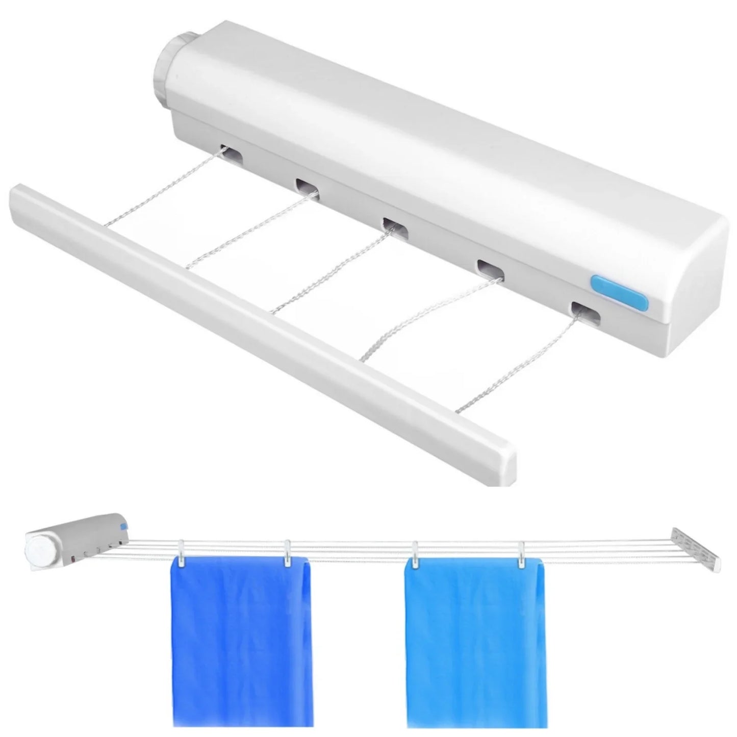 Uscător de Rufe Retractabil Lungime 3 metri cu 4 Sfori