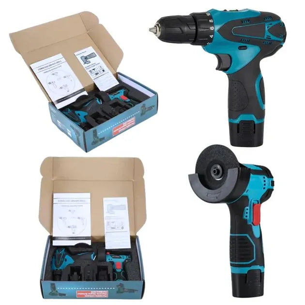 Trusă Profesionalâ 2 in 1 Flex si Bormașină cu Acumulatori 48V + Accesorii