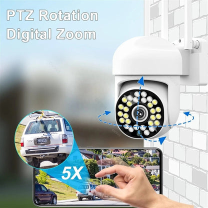 Camera Wifi de Exterior Quanthex Color , Senzor de Miscare, Night Vision, Vizualizare Live pe Telefon