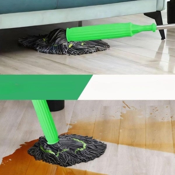Mop Uriaș cu Stoarcere Automată prin Rotire, Fără Găleată, Putere Mare de Absorbție