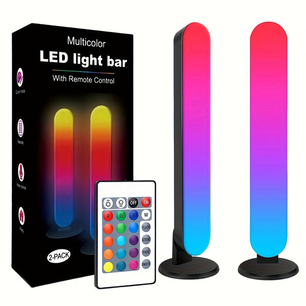 set 2 Bară LED cu lumini RGB, telecomandă IR, sincronizată cu muzica pentru TV și PC