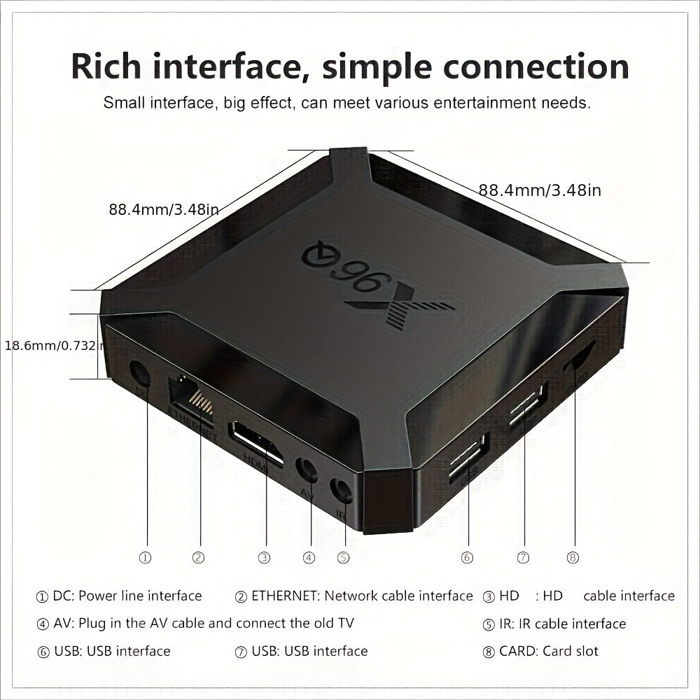 1Cutie TV inteligent X96Q Android10 cu procesor Quad Core Allwinner H313 player media de streaming 4K WiFi 24G muf EU TV