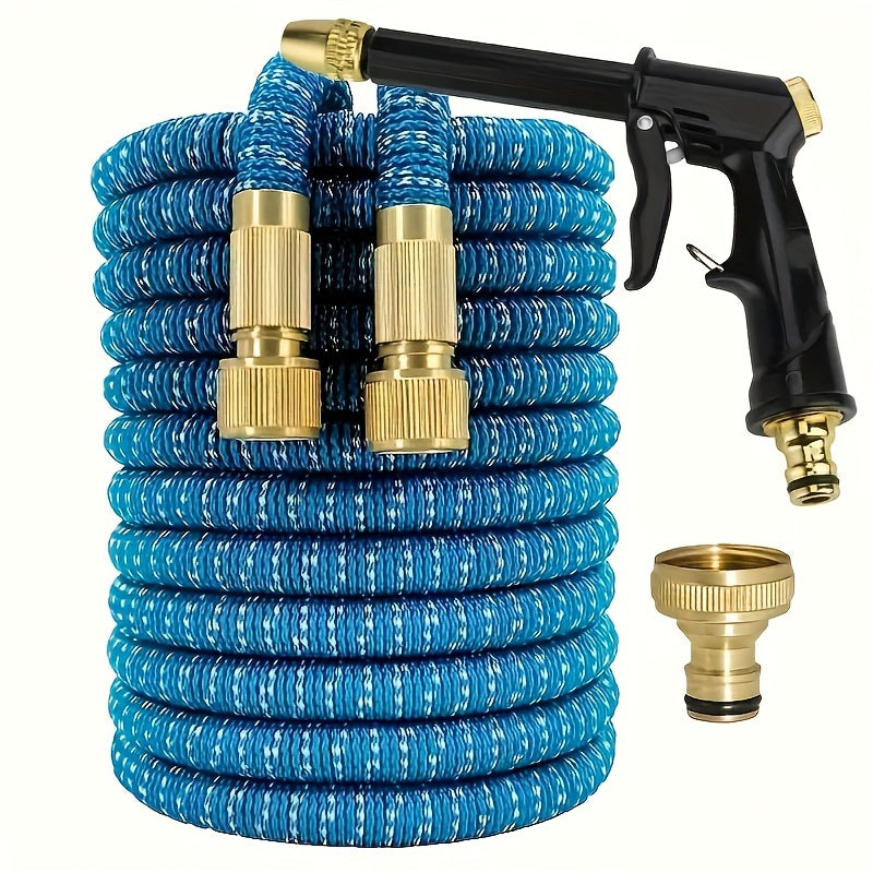 1Hot Selling Expandable HighPressure Car Wash Hose and Spray Gun Set  Silicone Garden Watering Hose 3X Extendable Lengths 518meter762meter1524meter2286meter3048meter for Efficient Cleaning