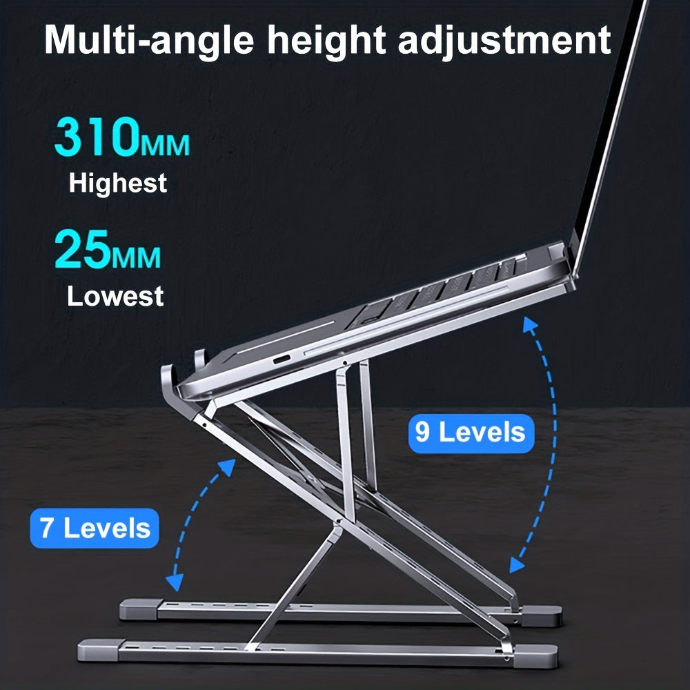 1Suport pentru laptop pentru Macbook pliabil reglabil din aluminiu pentru computer pentru computer pentru tablet pentru notebook suport pentru laptop disipare a cldurii